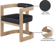 Manchester Vegan Leather Upholstered Dining Chair in Black - 592Black-C