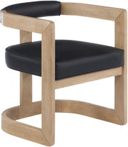 Manchester Vegan Leather Upholstered Dining Chair in Black - 592Black-C