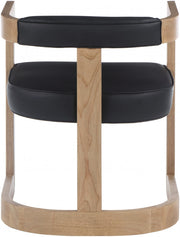 Manchester Vegan Leather Upholstered Dining Chair in Black - 592Black-C
