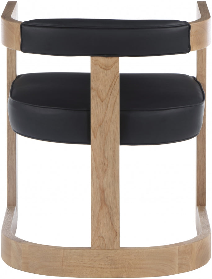 Manchester Vegan Leather Upholstered Dining Chair in Black - 592Black-C