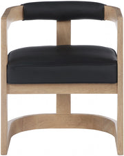Manchester Vegan Leather Upholstered Dining Chair in Black - 592Black-C