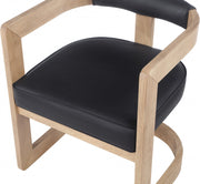 Manchester Vegan Leather Upholstered Dining Chair in Black - 592Black-C