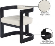 Manchester Vegan Leather Upholstered Dining Chair in Cream - 591Cream-C