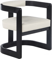 Manchester Vegan Leather Upholstered Dining Chair in Cream - 591Cream-C