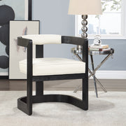 Manchester Vegan Leather Upholstered Dining Chair in Cream - 591Cream-C