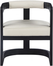 Manchester Vegan Leather Upholstered Dining Chair in Cream - 591Cream-C