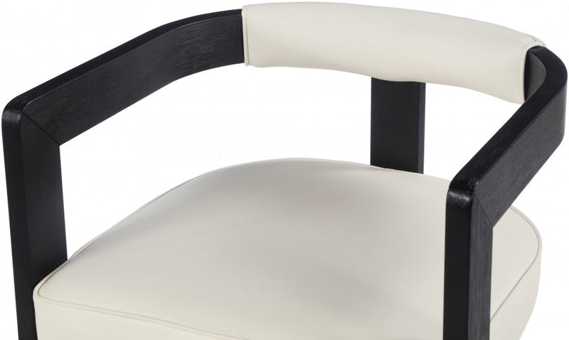 Manchester Vegan Leather Upholstered Dining Chair in Cream - 591Cream-C