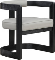 Manchester Vegan Leather Upholstered Dining Chair in Grey - 591Grey-C