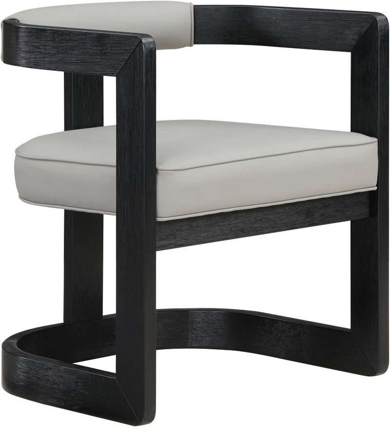 Manchester Vegan Leather Upholstered Dining Chair in Grey - 591Grey-C