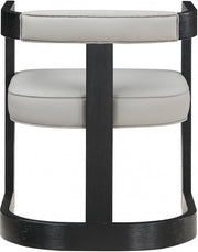 Manchester Vegan Leather Upholstered Dining Chair in Grey - 591Grey-C