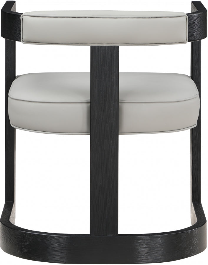 Manchester Vegan Leather Upholstered Dining Chair in Grey - 591Grey-C