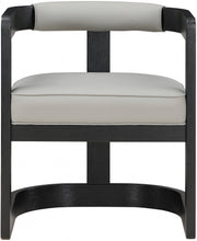 Manchester Vegan Leather Upholstered Dining Chair in Grey - 591Grey-C