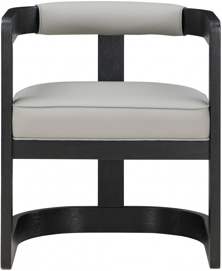 Manchester Vegan Leather Upholstered Dining Chair in Grey - 591Grey-C