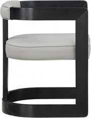 Manchester Vegan Leather Upholstered Dining Chair in Grey - 591Grey-C
