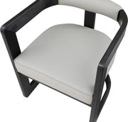 Manchester Vegan Leather Upholstered Dining Chair in Grey - 591Grey-C