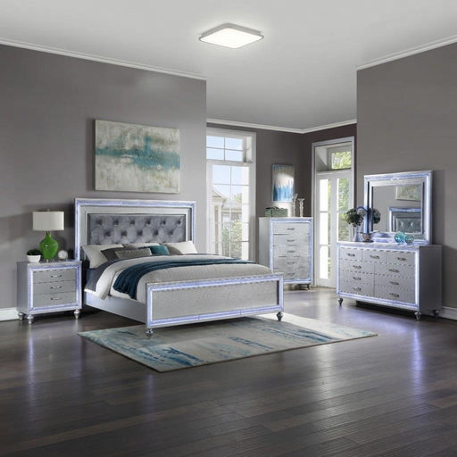 Mancos - Chest, Pine Wood/MDF/Mirror, Silver, Box: 1 of 1 Each - B219-C
