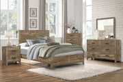 Mandan Weathered Pine Panel Bedroom Set - Gate FurnitureBedroom Set
