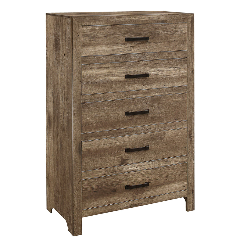 Mandan Weathered Pine Panel Bedroom Set - Gate FurnitureBedroom Set