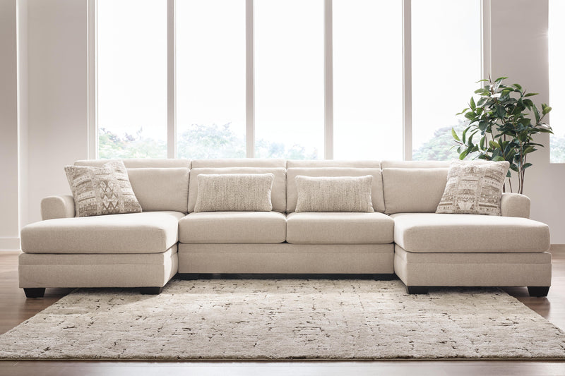 Mandi Point Marble 3-Piece Double Chaise Sectional - 62606S7
