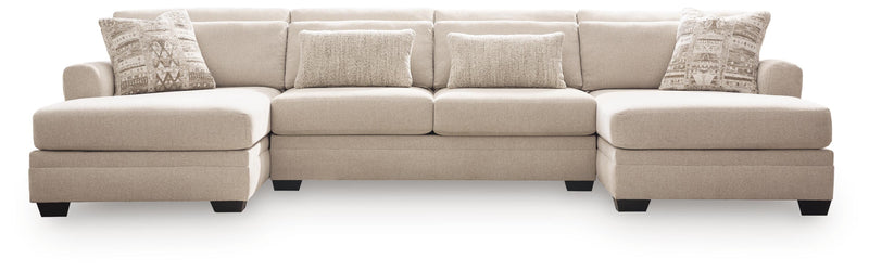 Mandi Point Marble 3-Piece Double Chaise Sectional - 62606S7