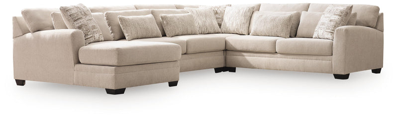 Mandi Point Marble 4-Piece Sectional with Chaise - 62606S1