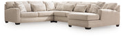 Mandi Point Marble 4-Piece Sectional with Chaise - 62606S2