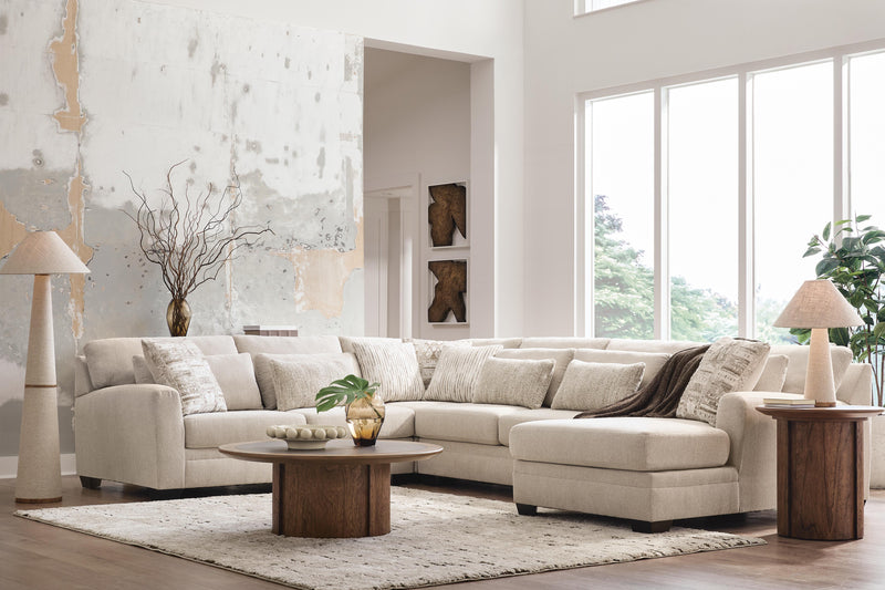 Mandi Point Marble 4-Piece Sectional with Chaise - 62606S2