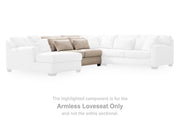 Mandi Point Marble Armless Loveseat - 6260634