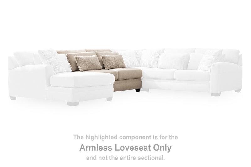 Mandi Point Marble Armless Loveseat - 6260634