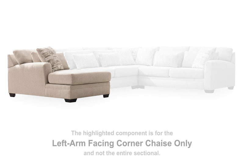 Mandi Point Marble Left-Arm Facing Corner Chaise - 6260616