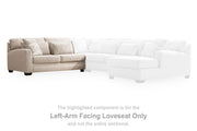Mandi Point Marble Left-Arm Facing Loveseat - 6260655