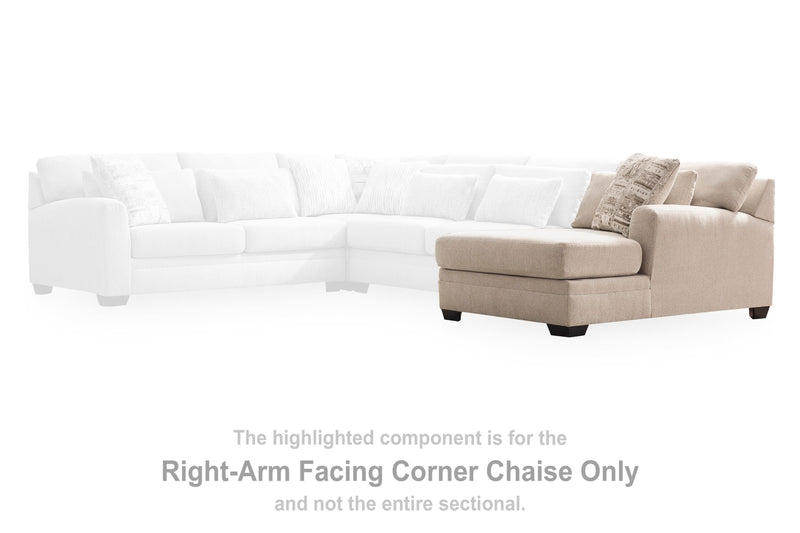 Mandi Point Marble Right-Arm Facing Corner Chaise - 6260617