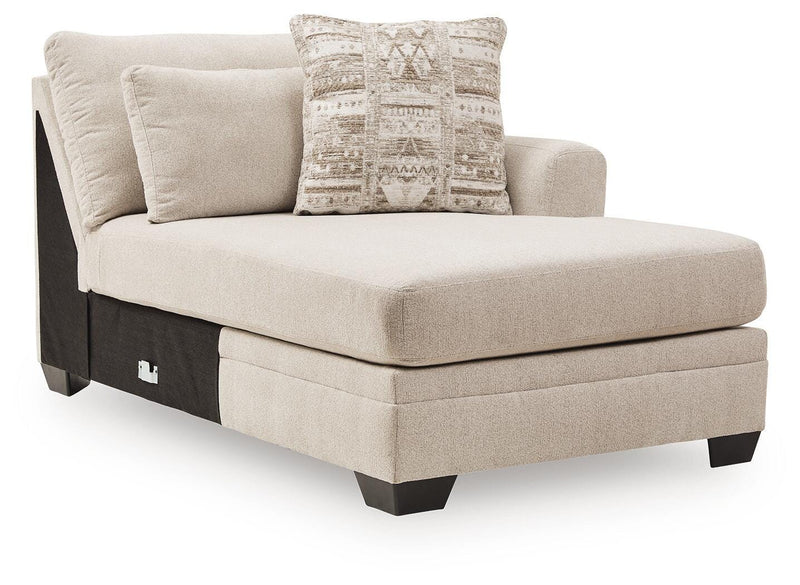 Mandi Point Marble Right-Arm Facing Corner Chaise - 6260617