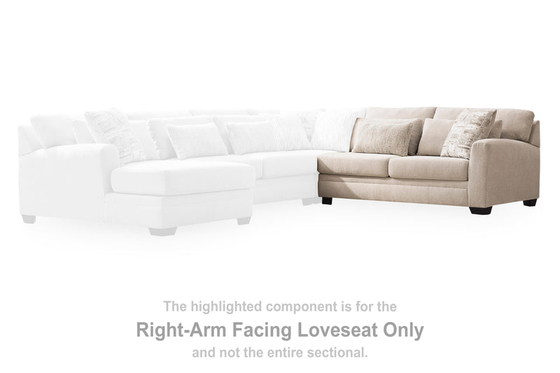 Mandi Point Marble Right-Arm Facing Loveseat - 6260656