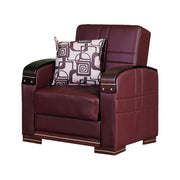 Manhattan 35 in. Convertible Sleeper Chair in Red with Storage - Gate FurnitureLiving Room Chair
