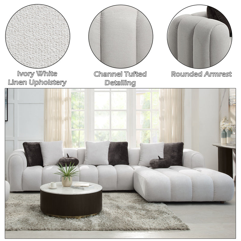 Manilla Sectional Sofa w/8 Pillows - LV04320