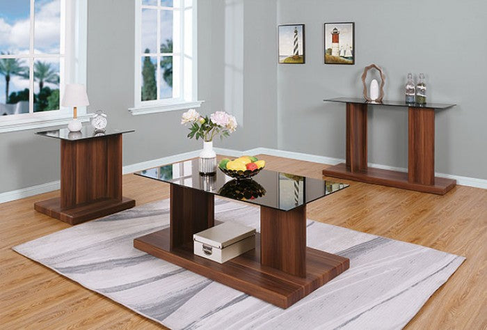 Mannedorf Black/Dark Walnut Coffee Table - CM4567A-C