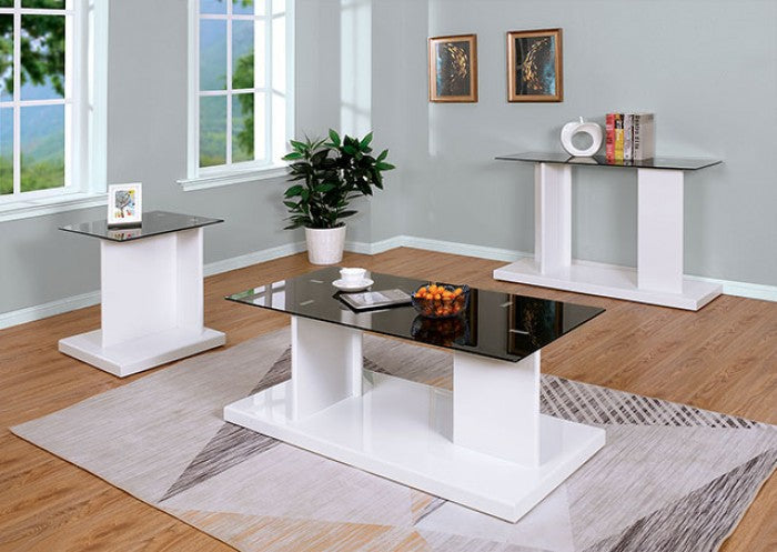 Mannedorf Black/White End Table - CM4567WH-E