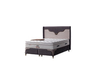 Manolya Storage Bed With Headboard Grey - Full in Grey - 110-MAN-BBFFUME-140-SB