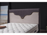 Manolya Storage Bed With Headboard Grey - Full in Grey - 110-MAN-BBFFUME-140-SB