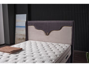 Manolya Storage Bed With Headboard Grey - Full in Grey - 110-MAN-BBFFUME-140-SB