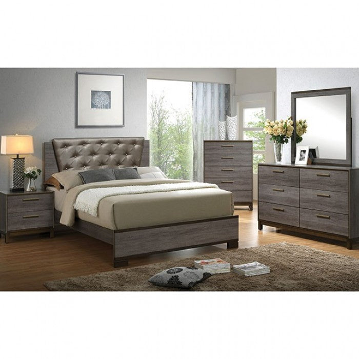 Manvel Two-Tone Antique Gray Mirror - CM7867M