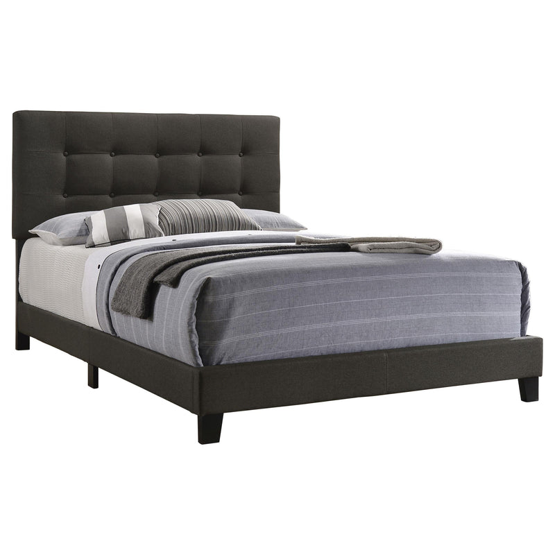 Mapes Upholstered Eastern King Panel Bed Charcoal - 305746KE