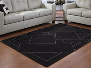 Marav Black/White 5' x 7' Area Rug - R407532
