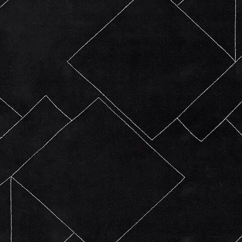 Marav Black/White 7'8" x 10' Area Rug - R407531