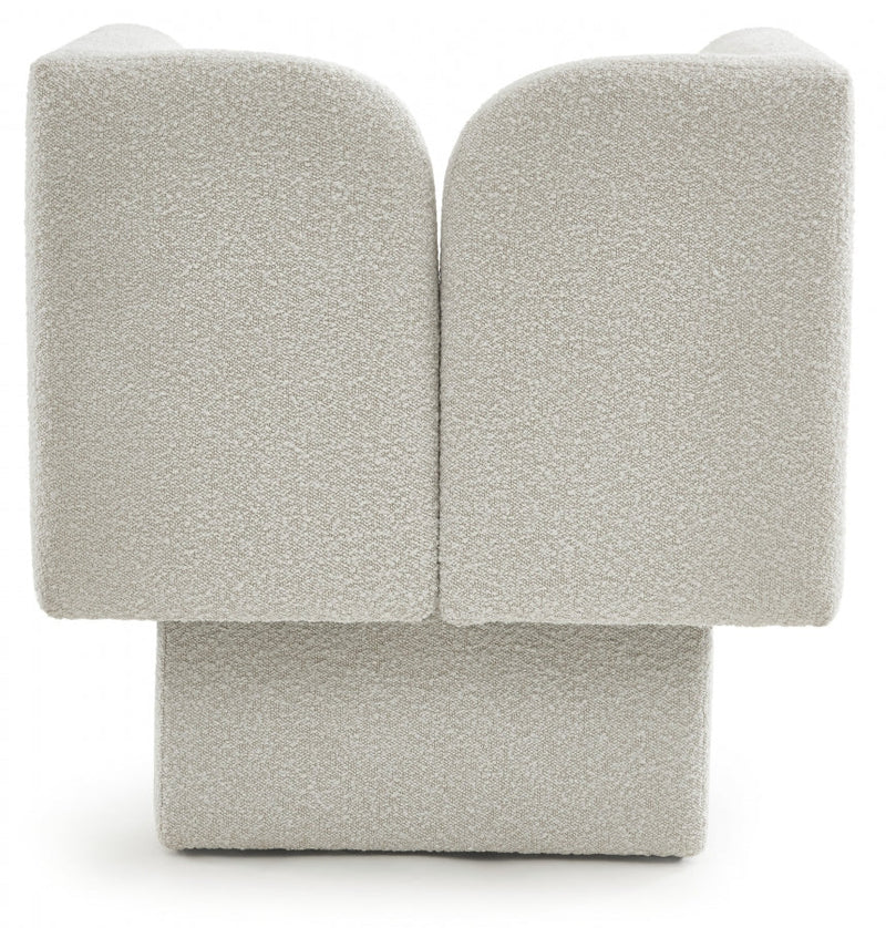 Marcel Boucle Fabric Upholstered Chair in Cream - 616Cream-C