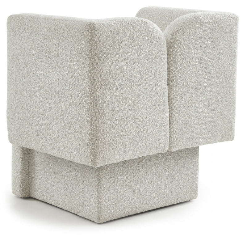 Marcel Boucle Fabric Upholstered Chair in Cream - 616Cream-C