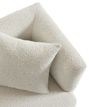 Marcel Boucle Fabric Upholstered Chair in Cream - 616Cream-C