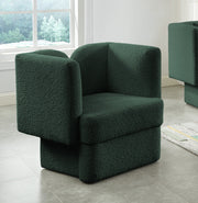 Marcel Boucle Fabric Upholstered Chair in Green - 616Green-C