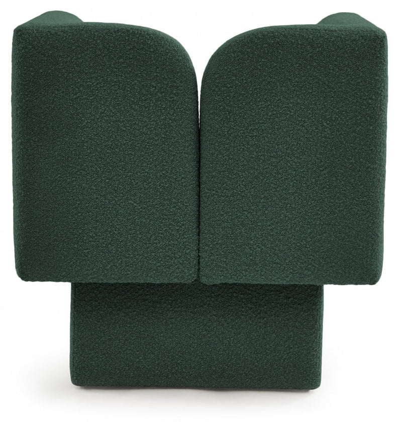 Marcel Boucle Fabric Upholstered Chair in Green - 616Green-C